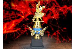 China Gold Plated Plastic Trophy Cup For Olympic Games Dancing Winners supplier