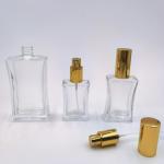Customized 20ml 30ml & 50ml Glass Bottle With Aluminum Sprayer and Over Cap for sale