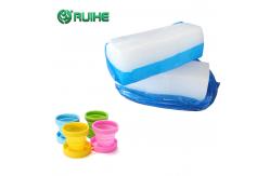 China DBPH Cured HTV Silicone Rubber 10-80 Shore A Hardness Folding Cup supplier