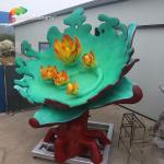 Customized Weather Proof Fiberglass Flower For Theme Park