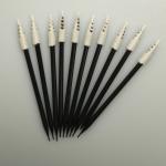 Lint Free Spiral Pointed Foam Tip Swabs Applicators 76mm Length for sale