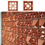 1100N Compression Resistance Terracotta Hollow Brick For Decorative Wall Panels In Hotel And School Building for sale