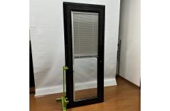China Aluminium Hinged Doors  Customized Hinge Door Manual Shutter Double Temper Glass supplier