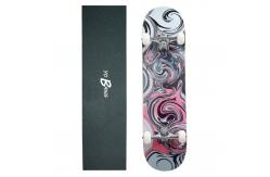 China Adults Pro Skateboard Decks Human Skeleton Graphics Design Blue Pu Wheel supplier
