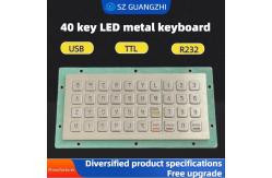 China PINPAD 40 key LED waterproof metal keyboard GZ-C001055 R232 interface supplier
