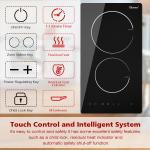 30cm Double Ceramic Hob 2 Zone Portable Double Electric Hobs With Plug