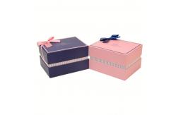 China Custom Girlfriend Gift Box Packaging Hard Bow Pink Cardboard Packing With Lid supplier