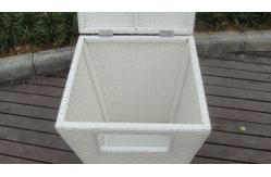 China All Weather White PE Rattan Storage Box White Aluminum Frame supplier