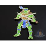 Custom Logo Ninja Turtle Zinc Alloy Metal Lapel Pin Bages, Cut Out Stye Shiny Gold Plating With Rupper for sale