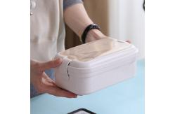 China 800ml Student Wheat Straw Lunch Box Sealed Single Layer supplier
