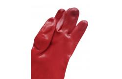 China Red Rubber Honey Bee Gloves With White Cloth Sleeve Beekeeping Gloves supplier