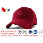 Purplish Red Sports Fitted Hats Vintage Dad Caps Sunshade Curved Pleuche Style for sale