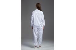 China White Clean Room Garments Wear Resistant With Left Arm Pen Pocket supplier