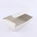 Corrugated Folding Disposable Food Packaging Box White Paper Container for sale
