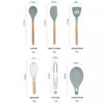 13Pcs Non Stick Silicone Spatula Set With Wooden Handle
