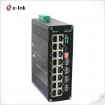 16 Port 10/100/1000T Industrial Ethernet Media Converter With 4 Port 1000X SFP for sale