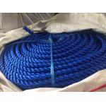 3 Strands Twisted Polypropylene Twine UV Treated High Breaking Strength Blue PE Rope for sale