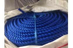 China 3 Strands Twisted Polypropylene Twine UV Treated High Breaking Strength Blue PE Rope supplier