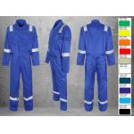 Blue Fire Retardant Waterproof Clothing Comfortable With Good Color Fastness for sale
