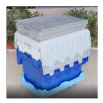 Warehouse Storage Solution Stackable and Nestable Plastic Crate with Attached Lid for sale