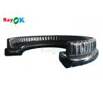 Black Airtight 0.6mm PVC Inflatable Sofa Furniture For Part Half Circle for sale