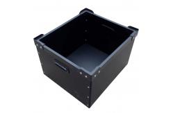 China Conductive Container Anti Static Plastic ESD Box Circulation Black supplier