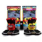 Plastic Moto Racing Game Machine 2200*2500*2500mm Cool Coin Operated Driving Simulator for sale