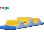 Water Tube Toy Yellow Children Playground Inflatable Wave Track 6x2x1.1mH For Lake for sale