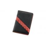 Black Travel Passport Holder personalized Cross Pattern PU leather for sale