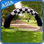 Beautiful Welcome Inflatable Arch Door With Black And White Color For Park for sale