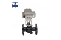 China Direct Mount Electric Cast Iron Ball Valve with Superior Sealing Performance supplier