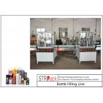 Energy Saving Aerosol Filling Line With Liquid Filling Machine And Aerosol Crimping Machine 