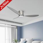 52 Flush Mount 3 ABS Blades Dimmable LED Ceiling Fan With Led Light