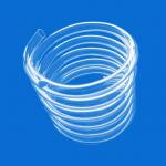 Customizable Length Clear Fused Quartz Tubing 300mm Spiral for sale