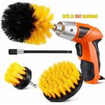 4 Pieces Drill Brush Attachment Set with Extension rob For Cleaning Grout,Wheel,Tub,ect for sale