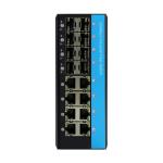 8/12/16 Port Gigabit Industrial Fiber Switch 10/100 / 1000mbps Managed POE Switch for sale
