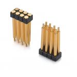2.54mm 10 Pin Double Row Customize Pogo Pin Connector Gold Plated SMT for sale