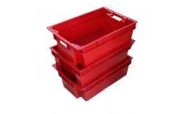 China Cheap stacked and nested food grade meat plastic container box supplier