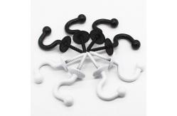 China Bedroom Drapes Metal Accessory Tie Back Hooks For Curtains Elegant Black supplier