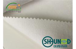 China Plain Weave Cotton Brush Shirt Interlining White Flat Coating supplier