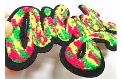 China Custom Iridescent Letter Chenille Iron On Patches For Letterman Jackets supplier