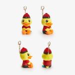 Cartoon Cotton Plush Toys , Duck Plush Doll Keyring pvc polyester Material