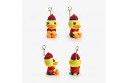 China Cartoon Cotton Plush Toys , Duck Plush Doll Keyring pvc polyester Material supplier