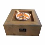 2.6ft Natural Gas Fire Pit 400mm Rectangular Corten Steel Fire Pit Table for sale