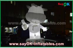 China Custom Inflatable Cartoon Characters White Cattle 10m Height supplier