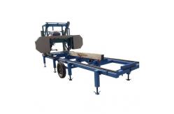 China Horizontal Timber Bandsaw Portable Wood Band Saw Mill, Forest Mobile bandsaw supplier