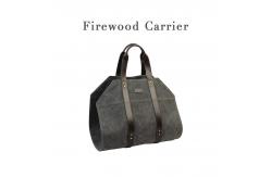 China Light Weight Firewood Tote Canvas Log Carrier Waxed Canvas Material Made supplier