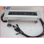 Silver Motorized Rotatable Power Strip Socket Pop Up With Touch Button Press for sale