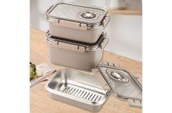 China 2L Stainless Steel Lunch Boxes Metal Food Containers With Refrigerator Safe supplier