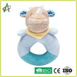 OEM Shaky Baby Rattle , Angelber Hippopotamus Plush Toy for sale